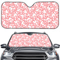 Valentine's Day Heart Pattern Print Car Windshield Sun Shade