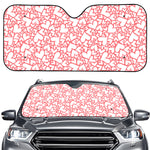 Valentine's Day Heart Pattern Print Car Windshield Sun Shade