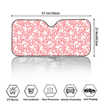 Valentine's Day Heart Pattern Print Car Windshield Sun Shade