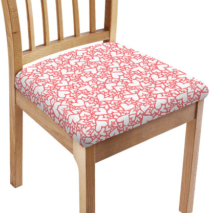 Valentine's Day Heart Pattern Print Chair Cushion Cover