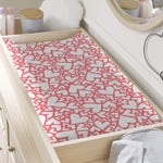 Valentine's Day Heart Pattern Print Changing Pad Cover