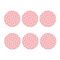 Valentine's Day Heart Pattern Print Coaster Set