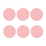 Valentine's Day Heart Pattern Print Coaster Set