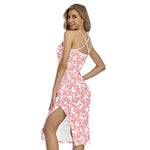 Valentine's Day Heart Pattern Print Cross Back Cami Dress