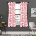 Valentine's Day Heart Pattern Print Grommet Curtain Panels