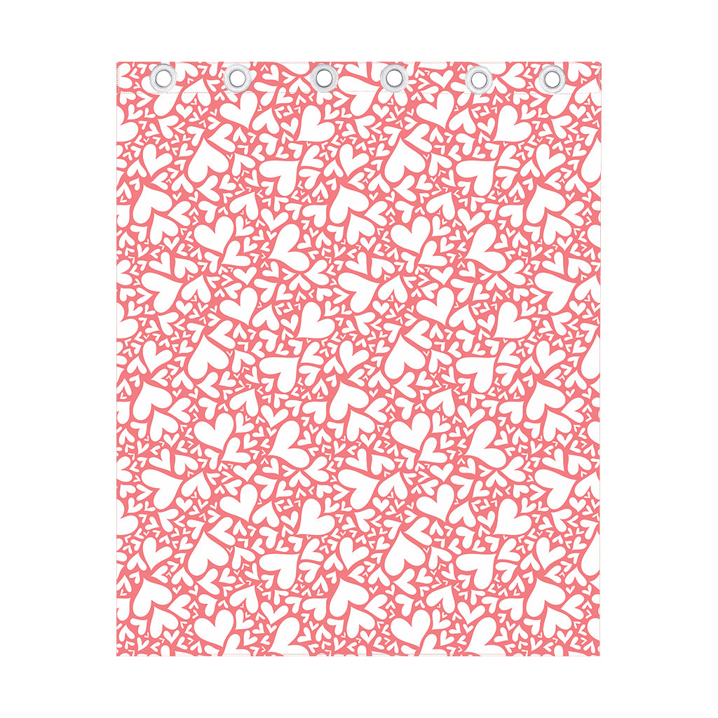 Valentine's Day Heart Pattern Print Curtain
