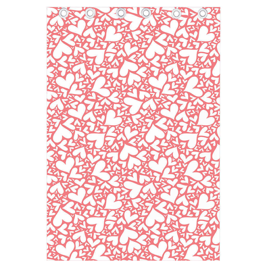 Valentine's Day Heart Pattern Print Curtain