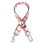 Valentine's Day Heart Pattern Print Dog Seat Belt