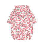 Valentine's Day Heart Pattern Print Dog Zip Up Hoodie