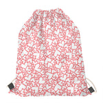 Valentine's Day Heart Pattern Print Drawstring Bag