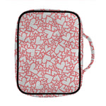 Valentine's Day Heart Pattern Print Front Pocket Bible Bag
