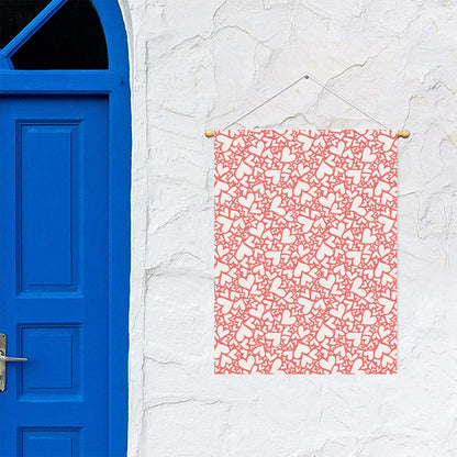 Valentine's Day Heart Pattern Print Garden Flag