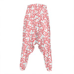 Valentine's Day Heart Pattern Print Hammer Pants