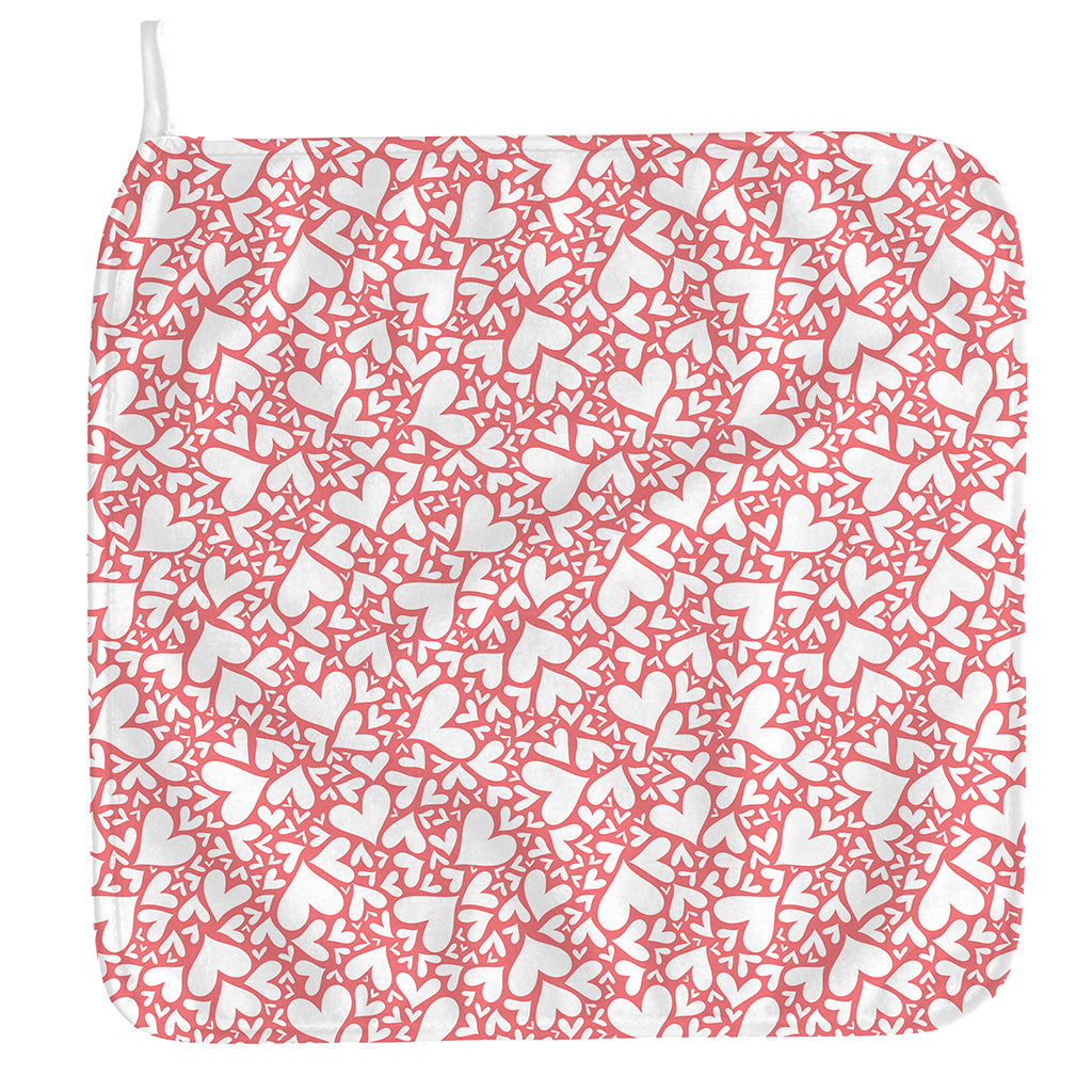 Valentine's Day Heart Pattern Print Hand Towel