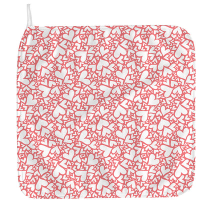 Valentine's Day Heart Pattern Print Hand Towel