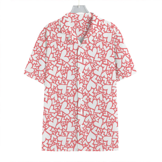 Valentine's Day Heart Pattern Print Hawaiian Shirt