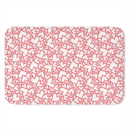Valentine's Day Heart Pattern Print Indoor Door Mat