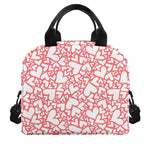 Valentine's Day Heart Pattern Print Insulated Lunch Bag