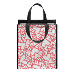 Valentine's Day Heart Pattern Print Insulated Lunch Tote