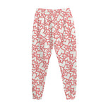 Valentine's Day Heart Pattern Print Jogger Pants