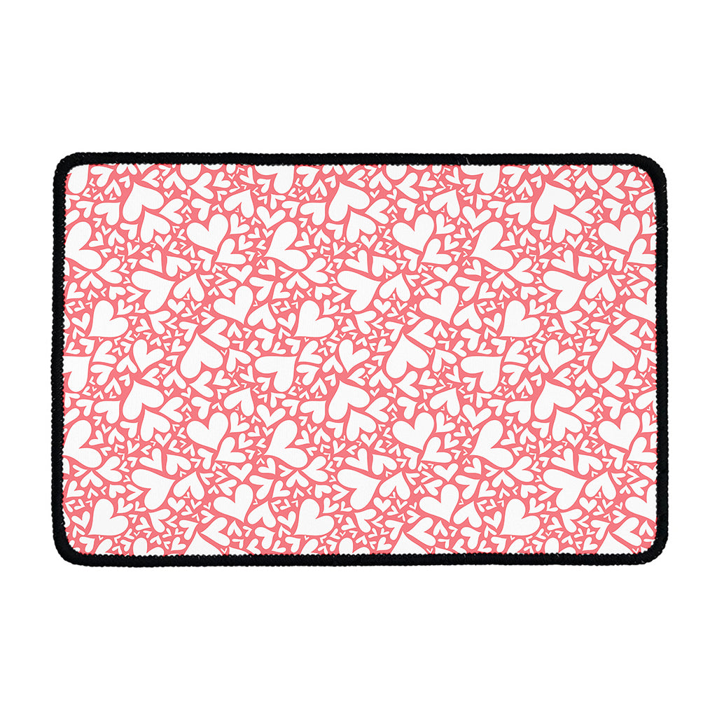 Valentine's Day Heart Pattern Print Kitchen Mat