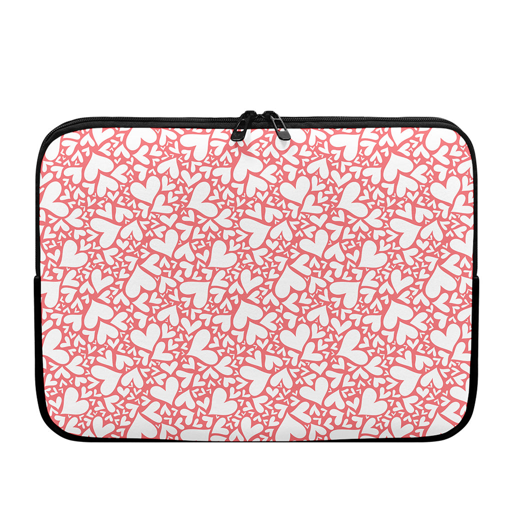 Valentine's Day Heart Pattern Print Laptop Sleeve