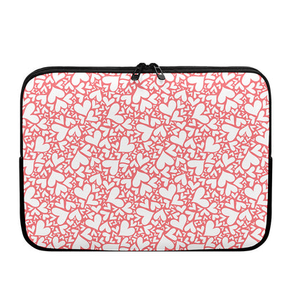 Valentine's Day Heart Pattern Print Laptop Sleeve