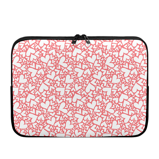 Valentine's Day Heart Pattern Print Laptop Sleeve