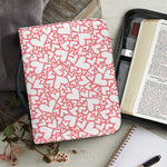 Valentine's Day Heart Pattern Print Leather Bible Cover