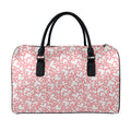 Valentine's Day Heart Pattern Print Leather Duffel Bag