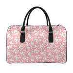 Valentine's Day Heart Pattern Print Leather Duffle Bag