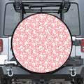 Valentine's Day Heart Pattern Print Leather Spare Tire Cover