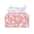 Valentine's Day Heart Pattern Print Leather Tissue Box Cover