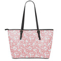 Valentine's Day Heart Pattern Print Leather Tote Bag With Zipper