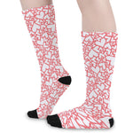 Valentine's Day Heart Pattern Print Long Socks