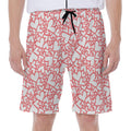 Valentine's Day Heart Pattern Print Men's Beach Shorts