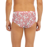Valentine's Day Heart Pattern Print Men's Briefs