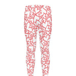 Valentine's Day Heart Pattern Print Men's leggings