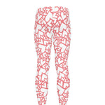 Valentine's Day Heart Pattern Print Men's leggings