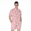 Valentine's Day Heart Pattern Print Men's Romper