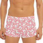 Valentine's Day Heart Pattern Print Men's Short Boxer Briefs