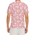 Valentine's Day Heart Pattern Print Men's Short Sleeve Rash Guard