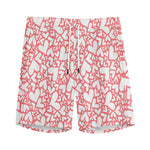 Valentine's Day Heart Pattern Print Men's Sports Shorts