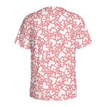 Valentine's Day Heart Pattern Print Men's Sports T-Shirt
