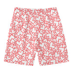 Valentine's Day Heart Pattern Print Men's Swim Trunks