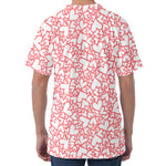 Valentine's Day Heart Pattern Print Men's Velvet T-Shirt