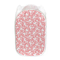 Valentine's Day Heart Pattern Print Mesh Laundry Hamper