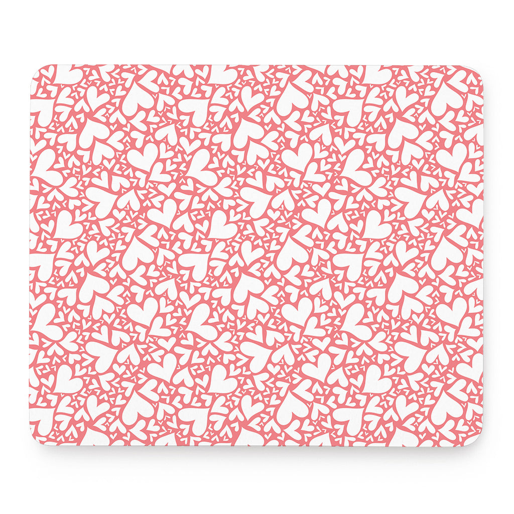 Valentine's Day Heart Pattern Print Mouse Pad