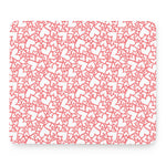 Valentine's Day Heart Pattern Print Mouse Pad
