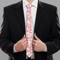 Valentine's Day Heart Pattern Print Necktie